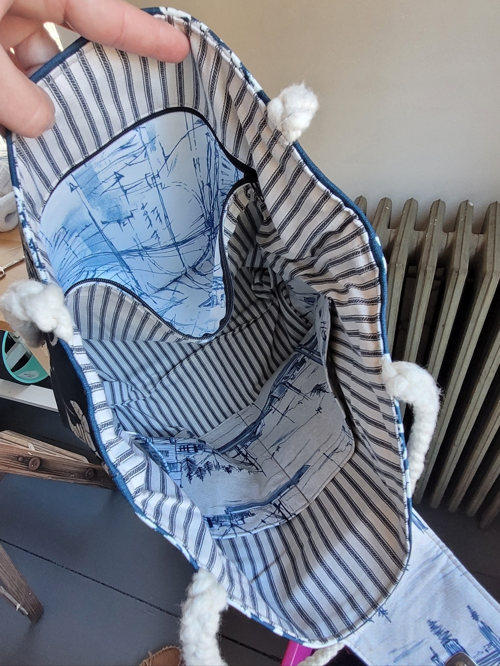Canvas Tote Bag with Rope Handles - Picture 3 of 3